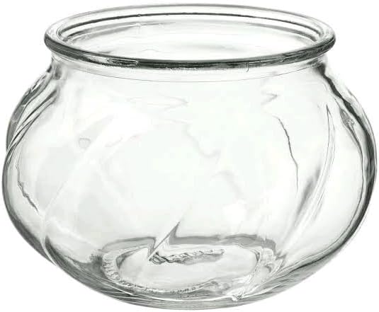 Glass Flower Pot/Flower Vase/Glass Pot/Antique Vase for Table Crystal Clear Vase for Living Room/Office/Home Decoration (Pack of 2)