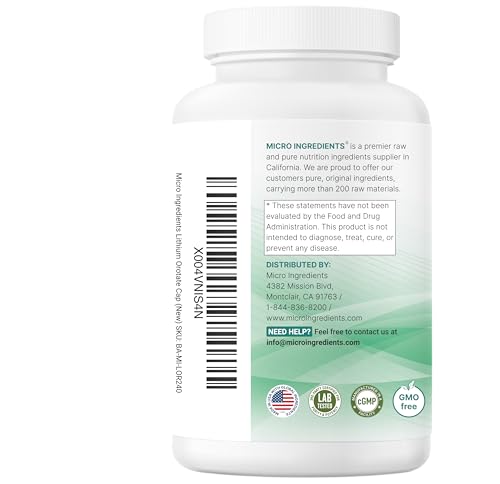 Micro Ingredients Lithium Orotate 5 mg