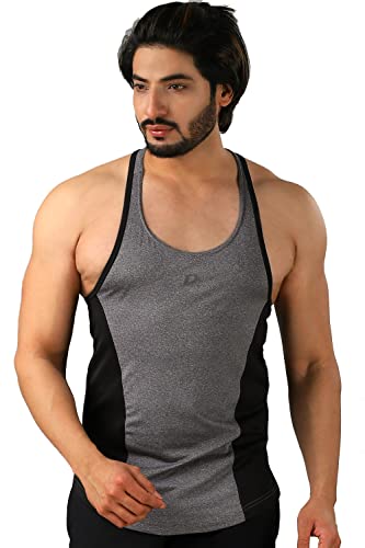 Image of DECISIVE Fitness Men's Round Neck Gym Y-Back Designer Vest