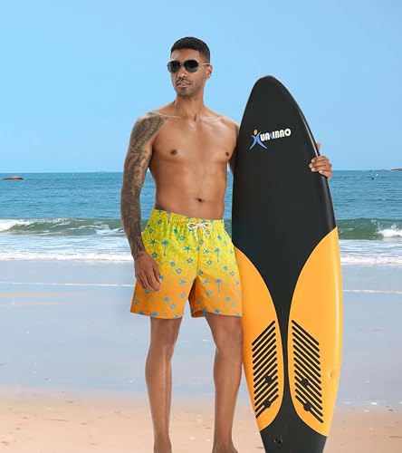 Image of APTRO Men's Swim Trunks with Compression Liner 5 Inch Bathing Suit Beach Swimsuits
