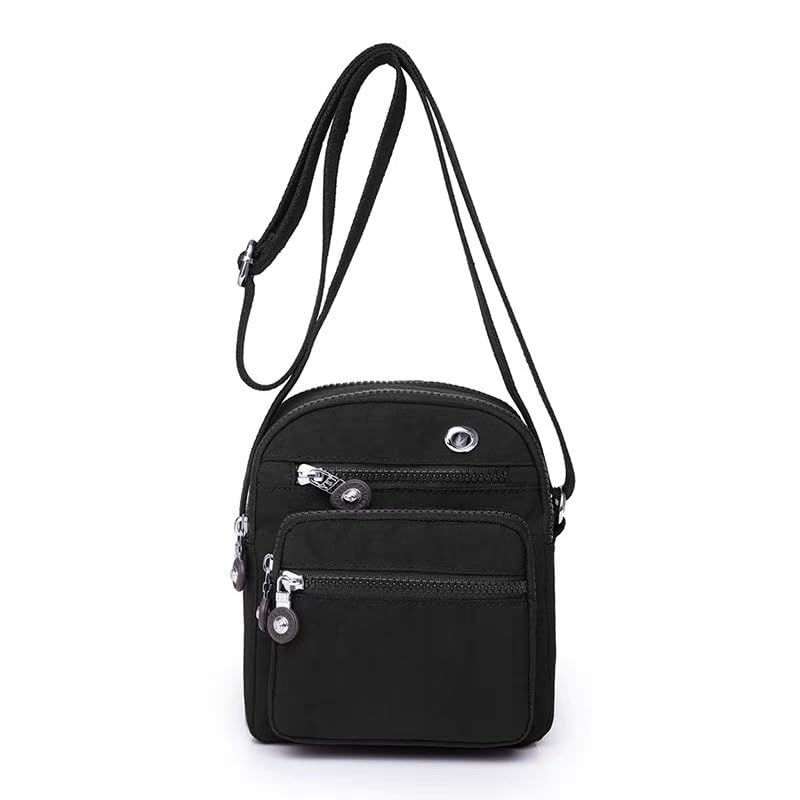 Bolsa Pequena à Tiracolo ImpermeáVel, Estilo Casual, Leve E ConfortáVel(Preto)