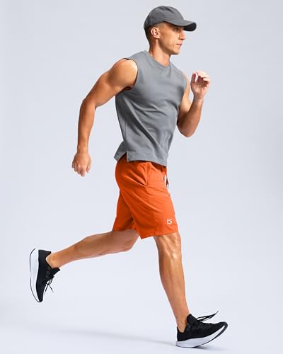Image of G Gradual Men's Athletic Running Shorts with Zipper Pockets Quick Dry 7 inch / 5 inch / 9 inch Workout Gym Shorts for Basketball Hiking