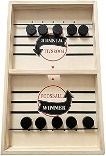 Fast Sling Puck Game, Wooden Slingshot Board Game Toys, Tabletop Battle Winner Game, Portable Adults Kids Interactive Family Game