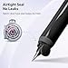 WRITECH Fountain Pen Left Handed: Retractable Style Black Ink Set Fine Nib, Includes 5 Ink Cartridges for Smooth Writing Calligraphy Journaling