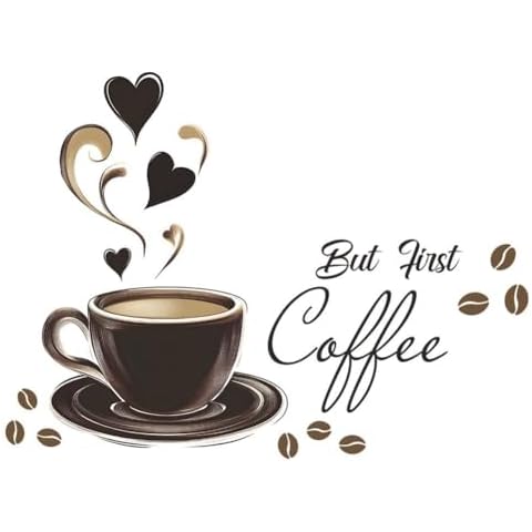 Chic Creative Coffee Cup Wall Sticker Cover