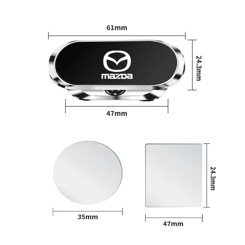 Samochodowy uchwyt na telefon, do Mazda CX-90 SUV 2023+, regulowany uchwyt na telefon samochodowy, deska rozdzielcza/przednia szyba, jeden przycisk, uchwyt samochodowy na telefon, B