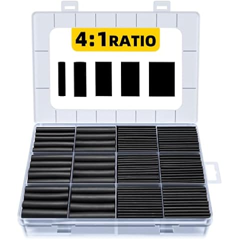 Eventronic 4:1 Shrink RATIO heat shrink tubing,196 PCS Dual Wall Tube - Adhesive Lined-Industrial heat-shrink tubing - Marine heat shrink tubing Cover