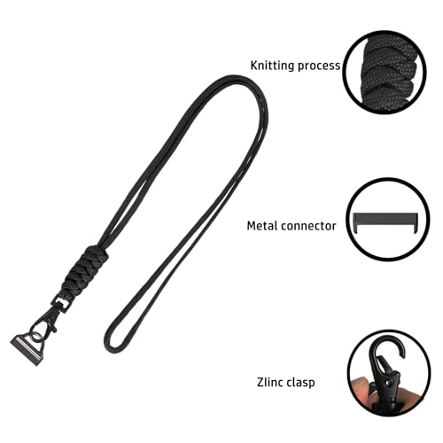 yothchose Nylon Necklace Compatible with Fitbit Versa 4/Versa 3/Sense 2/Sense Weave Breathable Necklace Chain Pendent Clip Women Men - Image 4