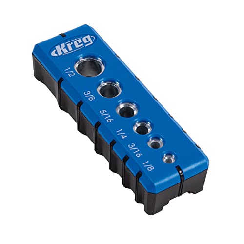 Kreg Portable Drilling Guide - 6 Hardened Drill Guides for C...