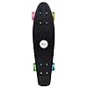 authentic sports & toys GmbH Skateboard Fun, No Rules, NEON mit Leuchtrollen