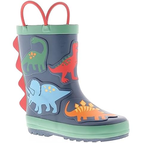 Dinosaur Hunters Navy Kids Wellington Boots Cover