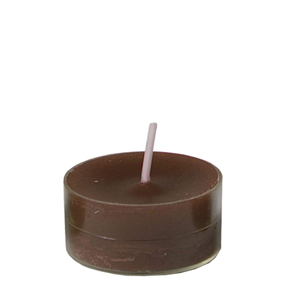 Spaas 30 Scented Clearlights, Tealights in Transparent Clear Cup, ± 4.5 Hours, Exotic Wood