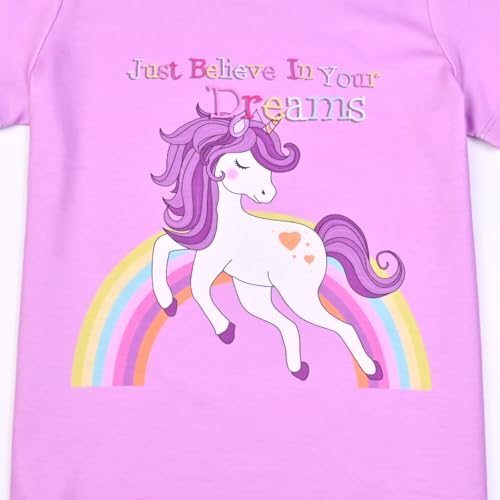 Image of Mirawise Girls 3 Pc Pajamas Sleepwear Cotton Pjs Clothes Set 4-13 Years