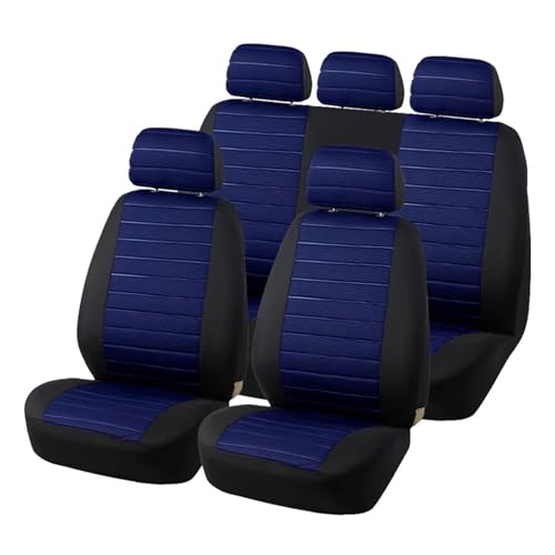 Housse de siège auto universelle en polyester bleu pour Passat et Golf | Lot de 5