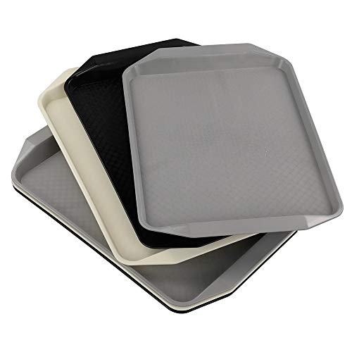 Cadine Juego de 6 Plástico Bandejas de Comida rápida, Bandejas para Servir de Plastico