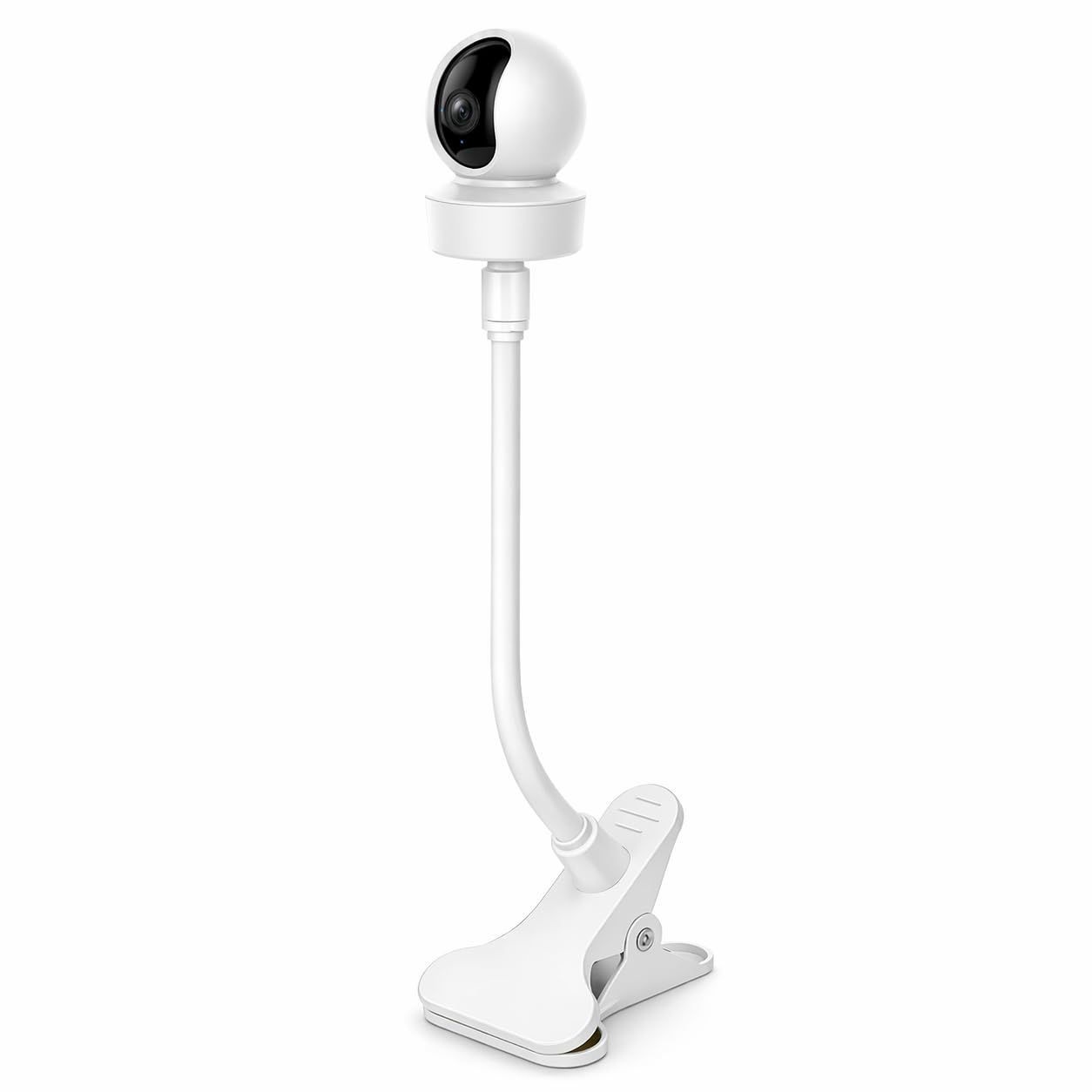 Baby Camera Holder, Universal Baby Monitor Stand Flexible Universal Baby Monitor Holder, Adjustable Camera Holder with Bendable Arm and Secure Clamp, Monitor Holder for Crib, Bed Rail and Desk Use