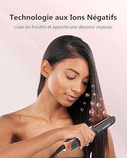 ANNLARY Lisseur Cheveux 2.5 cm, Lisseur & Boucleur 2 en 1 – Plaques Céramique Ionique Titane, Double Tension (110-240V) pour Cheveux Brillants et Anti-Frisottis Glätteisen Glätten
