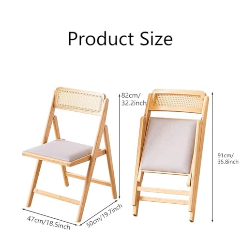 Chaise pliante en bois avec coussin rembourré et structure nomade - 7
