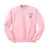 TeesAndTankYou Trash Cyber 90s Tumblr Sweatshirt Unisex Medium Pink