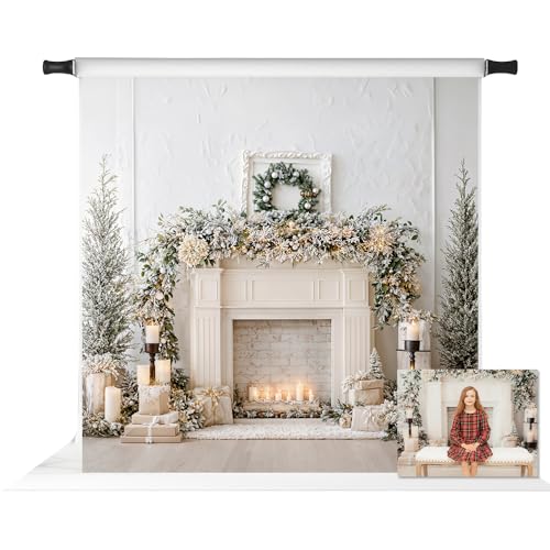 Toile de fond de Noël pour photographie Kate décor de studio premium 3x3m motif sapin et cadeaux