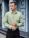 COOFANDY Dress Shirts for Men Long Sleeve Button Down Shirts Wrinkle Free Untucked Shirt Light Green