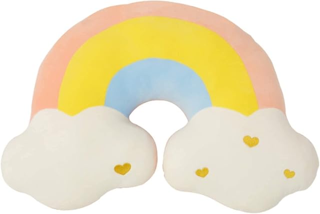Rainbow Shaped Pillow, Home Decorative Creative Multicolor Cushion Arch Shaped Stuffed Plush Sofa Chairs Throw Pillows, Girls Kids Gift Bed Decoration Cushion (Rainbow)