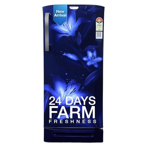 Image of Godrej 180 L 5 Star Turbo Cooling Technology, 24 Days Farm Freshness Inverter Direct Cool Single Door Refrigerator With Base Drawer(2023 Model, RD EDGENEO 207E TDI BH BL, Blush Blue)