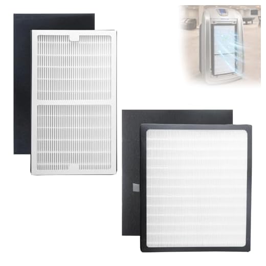 Gekufa Replacement Filter C + D Compatible with Idylis IAP-10-280, for Idylis Air Purifiers Include 1C+1D Hepa Filter each & 2 Carbon Filters
