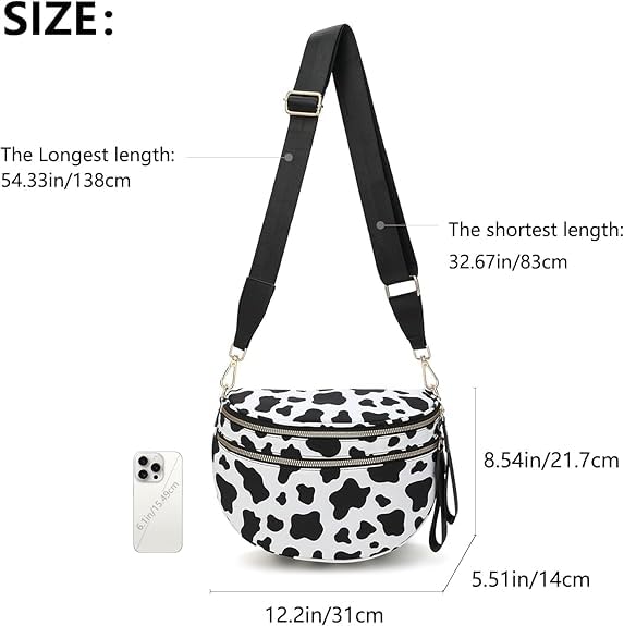 Elysir Crossbody Bag for Women, Double Pockets with Large Capacity, Adjustable Shoulder Strap, Waterproof2