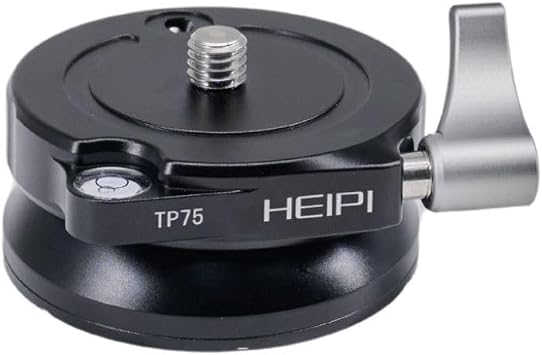 HEIPI TP75 Leveling Base 15 Tilt,360 Rotation,3/8" Screw,Max Load 22lbs | Aluminum precision-engineered for smooth adjustments. Universal 3/8" top screw + bottom thread hole. Weight 0.4 lbs