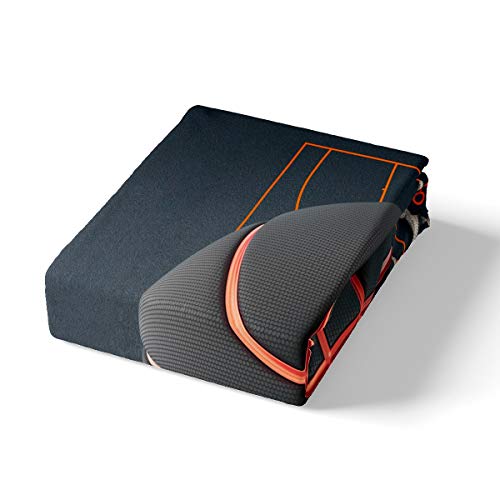 Boys Basketball Print Bedding Set Sports Theme Duvet Cover For Kids Children Teens Ball Games Comforter Cover Geometric Stripes Orange Balck Bedspread Cover Bedroom Decor Quilt Cover 2Pcs Twin Size #TOP2