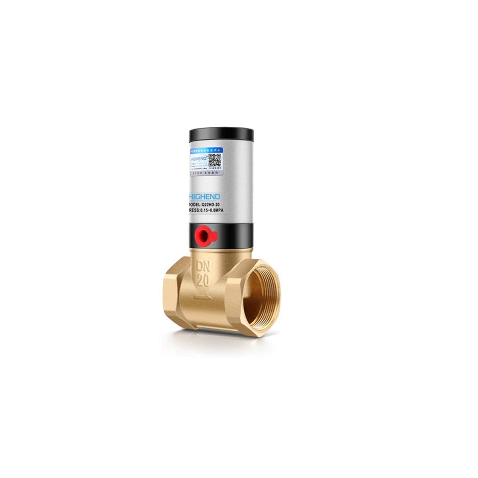 Soupape de commande d'air 3/4 Q22HD en laiton contre les fuites de pression pneumatique 2/2
