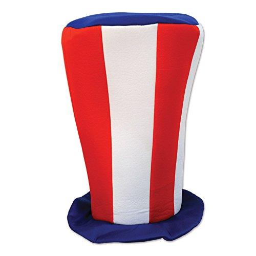 Bonnet en peluche tricolore Beistle 60026 chapeau fête tissu