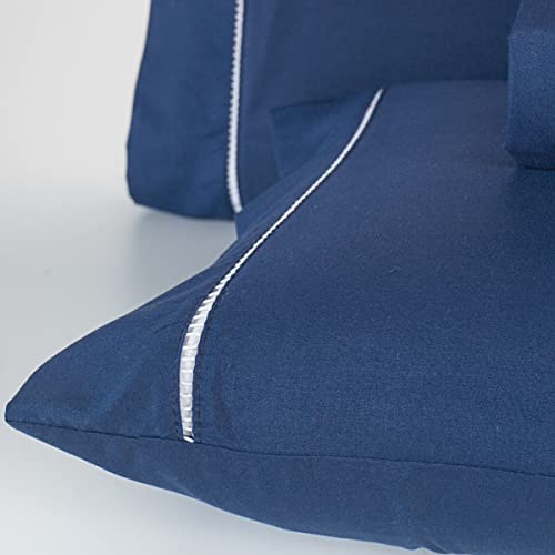 Jogo De Lençol 400 Fios Kit 03 Peças Percal Poliéster Liso Toque Macio com Elástico Suave 400f Diver