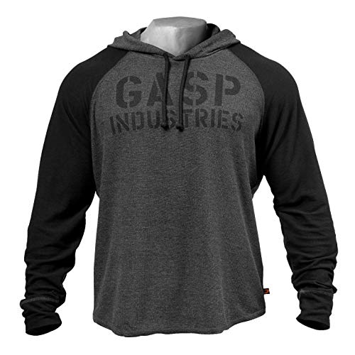 GASP Herren L/s Thermal Hoodie, Graph Melange, M