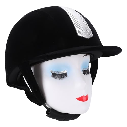 ciciglow Casque D'équitation, Couverture Complète de Couverture Complète, Casque D'équitation en Acier Inoxydable Respirable Réglable pour équipement de sécurité