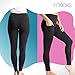 FITKICKS CROSSOVERS Active Lifestyle Leggings (Black, Large)