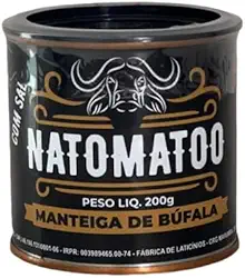 Manteiga de Búfala com Sal e Cúrcuma, Lata 200g, Natomatoo