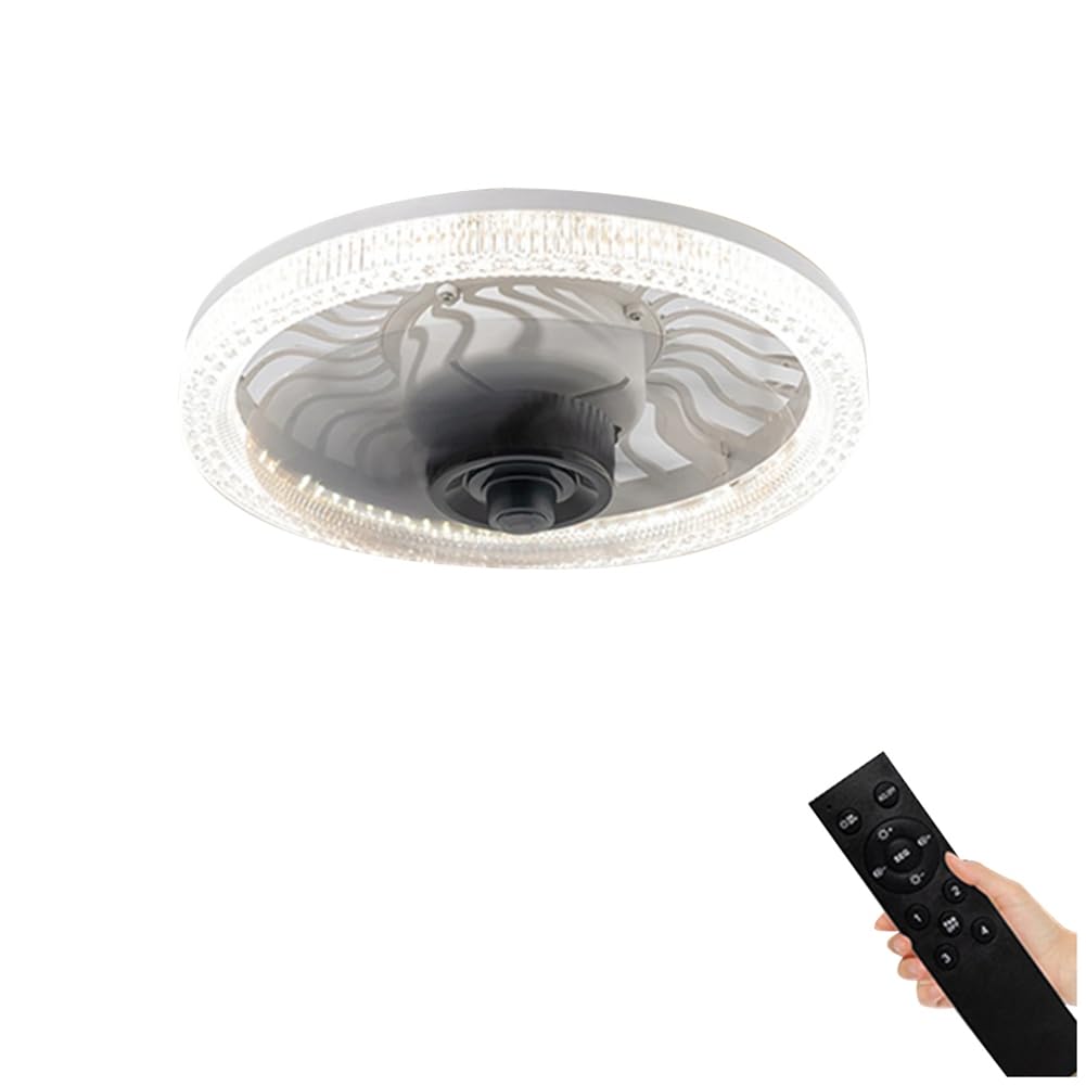 Ventilateur de plafond avec des lumières E27 télécommande éclairage variable chambre