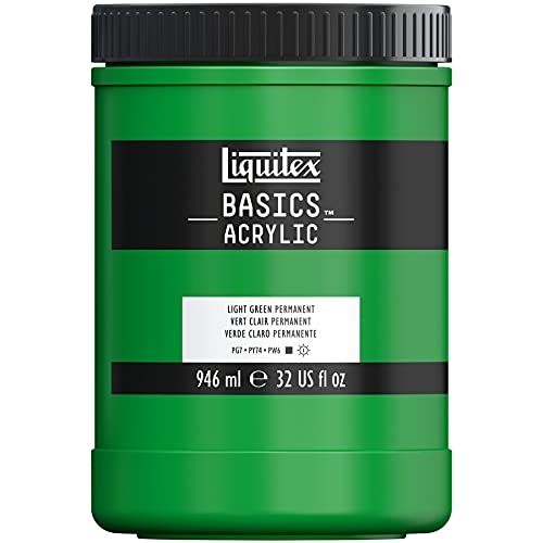 Liquitex BASICS Acrylic Paint, 946ml Light Green Permanent