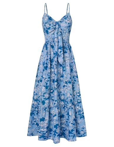 Image of GRACE KARIN Womens Summer Floral Maxi Dresses 2026 Long Flowy Boho Dress Beach Vacation Sundresses Casual Clothes with Pocket