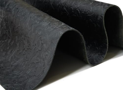 Feuilles de cuir géométrique imprimé noir texture relief premium