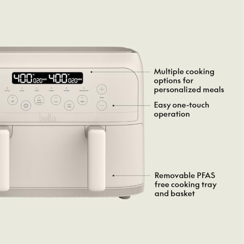 Bella 35106 4 Qt Trizone Air Fryer, Evergood™ Ceramic Nonstick Coating thumb #1