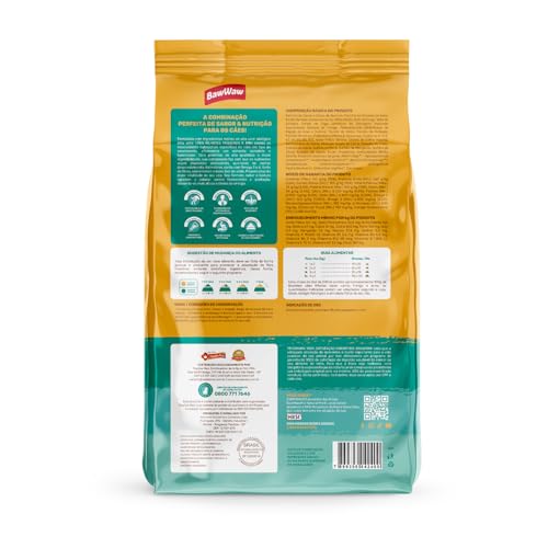 Ração Baw Waw para cães filhotes pequenos e minis sabor Carne, Frango e Arroz - 5kg