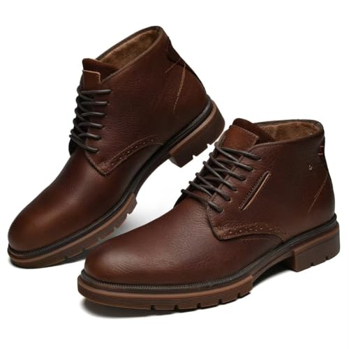 Image of Arkbird Men's Chukka Boots, Leather Ankle Dress Boot Casual Oxfords Lace Up Work Shoes