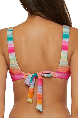 BECCA Women's Verano Scoop Neck Bikini Top, Adjustable, Tie Back, Swimwear Separates3