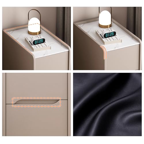 Meuble de nuit étroite et table d'appoint moderne tout en un