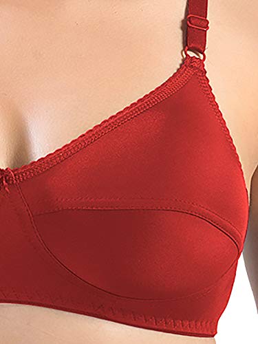 Image of SONARI Womens Cotton Everyday Bra | Non Padded, Wire Free, Comfortable Bra with Seamed Cups | Medium Coverage, Hook and Eye Closure for Everyday Wear | Adjustable Strap for a Customized Fit - Loreal