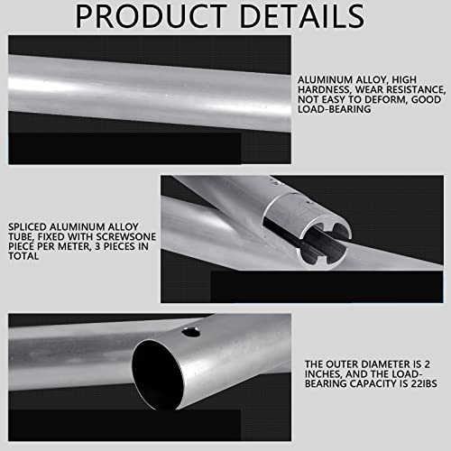 118"/3M Stainless Metal Tube Crossbar For Studio Backdrop Wall Mount System - Holder Pole #TOP3