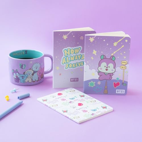 Grupo Erik A6 Notebook Set - BT21 Kawaii Stationery | 3 A6 Notebooks - Lined, Plain, Dotted - 32 sheets (64 pages) | Mang BT21 Merch, Kawaii Stuff, Cute Stationery Gifts Under 15 Pounds - Image 5
